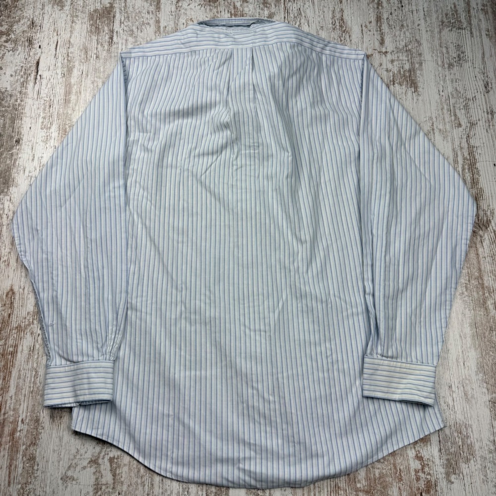 Brooks Brothers Regent Non-Iron Shirt 16-34 Blue White Stripe Supima Cotton - Picture 2 of 10
